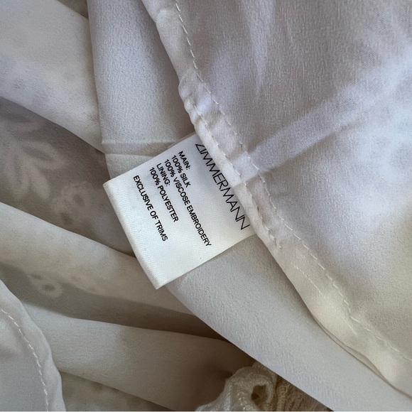 Zimmermann Lace Summer Dress Silk Ivory Sz1 - Picture 4 of 7